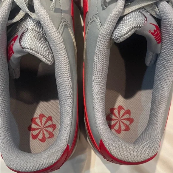 Nike Wolf Grey Blue University Sneakers Red Court Vision Sneakers - Picture 5 of 6